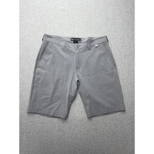 Travis Mathew Shorts Mens 32 Gray Check Chino Stretch Golf Performance Casual
